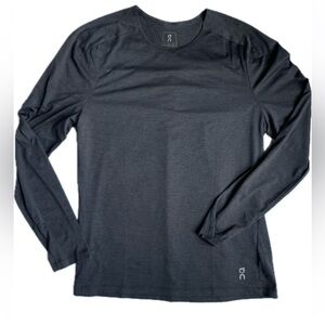 On Running Dark Gray Long Sleeve Tee